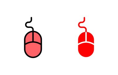 Fare simgesi çizimi. Tıklama işareti ve sembol. işaretleyici simgesi vektörü.