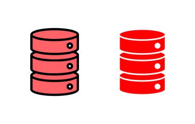 Veritabanı simgesi çizimi. veritabanı işareti ve sembolü