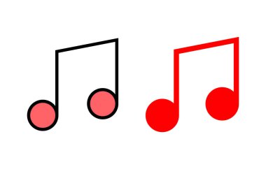 Müzik simgesi çizimi. nota işareti ve sembol