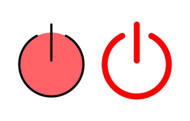 Power icon set illustration. Power Switch sign and symbol. Electric power clipart