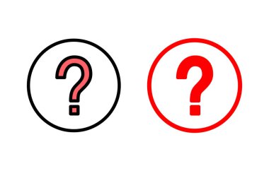 Soru simgesi çizimi. soru işareti ve sembol