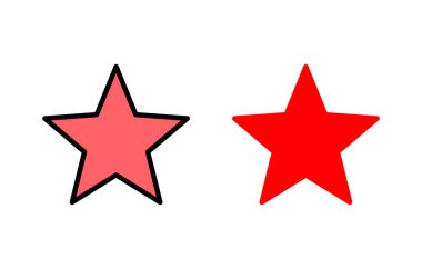 Yıldız Simgesi çizimi. Reyting işareti ve sembol. favori yıldız simgesi