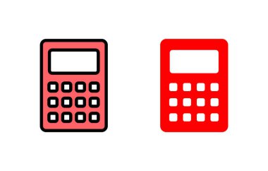 Hesap makinesi simgesi çizimi. Hesap makinesi işareti ve simgesi.