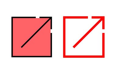 Dış bağlantı simgesi çizimi. bağlantı işareti ve sembol. hiper bağlantı sembolü