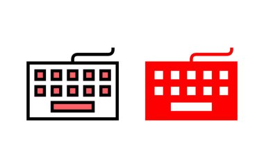 Klavye simgesi çizimi. Klavye işareti ve simgesi