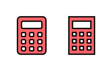 Hesap makinesi simgesi çizimi. Hesap makinesi işareti ve simgesi.