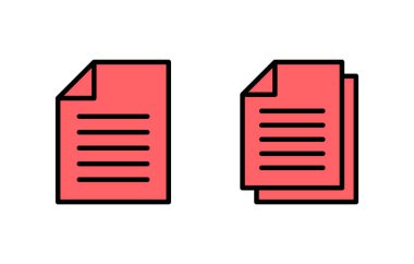 Belge simgesi çizimi. Kağıt ve sembol. Dosya Simgesi