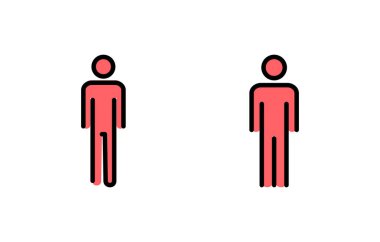 Erkek simgesi çizimi. Erkek işareti ve sembol. insan sembolü