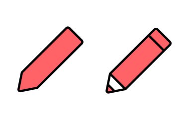 Kalem simgesi çizimi. Kalem işareti ve sembol. Simge vektörünü düzenle