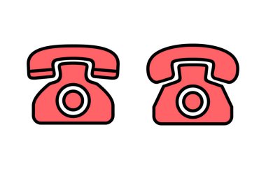 Telefon simgesi çizimi. telefon işareti ve sembol