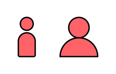 Kullanıcı Simgesi çizimi. İmza ve sembol. insanlar simgesi. 