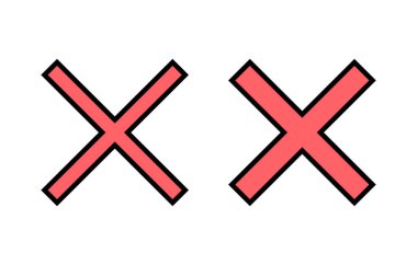 Simge çizimini kapat. İşareti ve sembolü sil. çapraz işaret