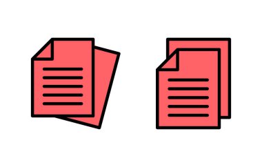 Belge simgesi çizimi. Kağıt ve sembol. Dosya Simgesi