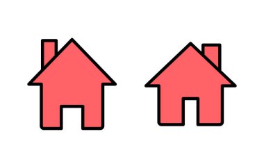 Ev simgesi çizimi. Ev işareti ve sembol