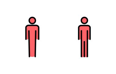 Erkek simgesi çizimi. Erkek işareti ve sembol. insan sembolü