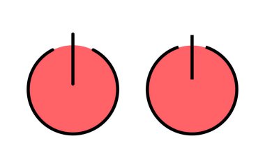 Güç simgesi çizimi. Güç Anahtarı işareti ve sembolü. Elektrik gücü.
