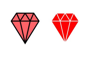 Elmas simgesi çizimi. Elmas taşları işareti ve sembolü