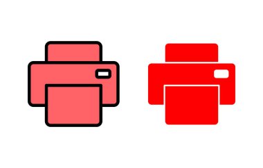 Yazdırma simgesi çizimi. yazıcı işareti ve sembol