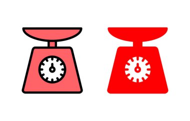 Ölçeklendirme simgesi çizimi. Ağırlık ölçeği işareti ve simgesi