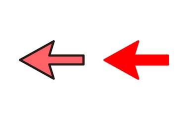 Ok simgesi çizimi. Web tasarımı için ok işareti ve sembol.