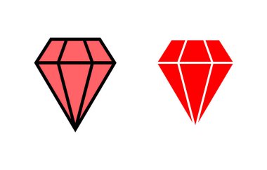 Elmas simgesi çizimi. Elmas taşları işareti ve sembolü