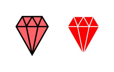 Elmas simgesi çizimi. Elmas taşları işareti ve sembolü