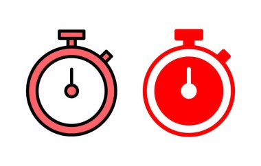 Kronometre simgesi çizimi. Zamanlayıcı işareti ve sembol. Geri sayım simgesi. Zaman Dönemi