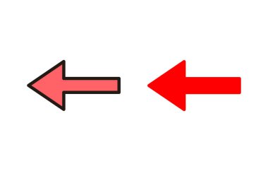 Ok simgesi çizimi. Web tasarımı için ok işareti ve sembol.