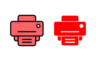 Yazdırma simgesi çizimi. yazıcı işareti ve sembol