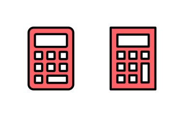 Hesap makinesi simgesi çizimi. Hesap makinesi işareti ve simgesi.