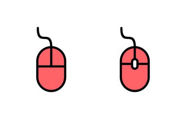 Fare simgesi çizimi. Tıklama işareti ve sembol. işaretleyici simgesi vektörü.