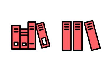 Kütüphane simgesi çizimi. eğitim işareti ve sembol