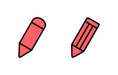 Kalem simgesi çizimi. Kalem işareti ve sembol. Simge vektörünü düzenle