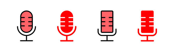 Microphone icon vector illustration. karaoke sign and symbol