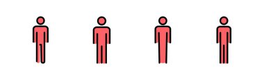 Erkek simgesi çizimi. Erkek işareti ve sembol. insan sembolü