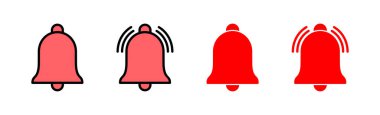 Bell Simgesi çizimi. Web sitesi tasarımı için uyarı işareti ve sembol