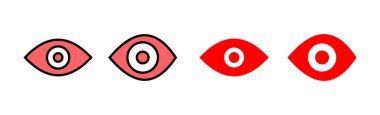 Göz simgesi çizimi. Göz işareti ve sembol. Bak ve Görüş simgesi. 