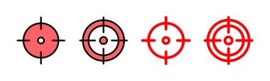 Hedef simge çizimi. hedef simge vektörü. hedef pazarlama işareti ve sembol