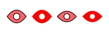 Göz simgesi çizimi. Göz işareti ve sembol. Bak ve Görüş simgesi. 