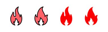 Ateş simgesi çizimi. ateş işareti ve sembol