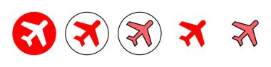 Uçak simgesi çizimi. Uçak işareti ve sembol. Uçuş taşıma sembolü. Seyahat işareti. uçak.