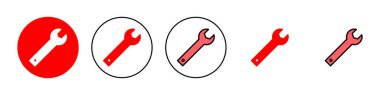 Anahtar simgesi çizimi. Tamir ikonu. araç işareti ve sembol