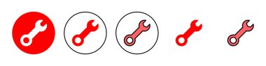 Anahtar simgesi çizimi. Tamir ikonu. araç işareti ve sembol