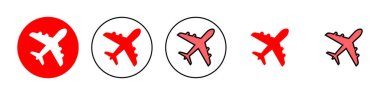Uçak simgesi çizimi. Uçak işareti ve sembol. Uçuş taşıma sembolü. Seyahat işareti. uçak.