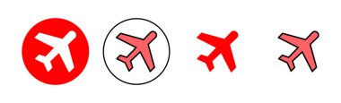 Uçak simgesi çizimi. Uçak işareti ve sembol. Uçuş taşıma sembolü. Seyahat işareti. uçak.