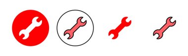 Anahtar simgesi çizimi. Tamir ikonu. araç işareti ve sembol