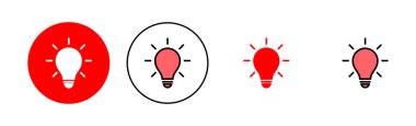 Lamba simgesi çizimi. Ampul işareti ve sembol. fikir sembolü.