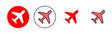 Uçak simgesi çizimi. Uçak işareti ve sembol. Uçuş taşıma sembolü. Seyahat işareti. uçak.