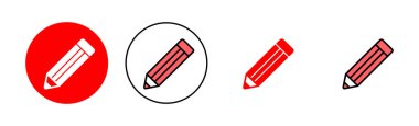Kalem simgesi çizimi. Kalem işareti ve sembol. Simge vektörünü düzenle