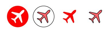 Uçak simgesi çizimi. Uçak işareti ve sembol. Uçuş taşıma sembolü. Seyahat işareti. uçak.